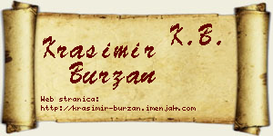 Krasimir Burzan vizit kartica